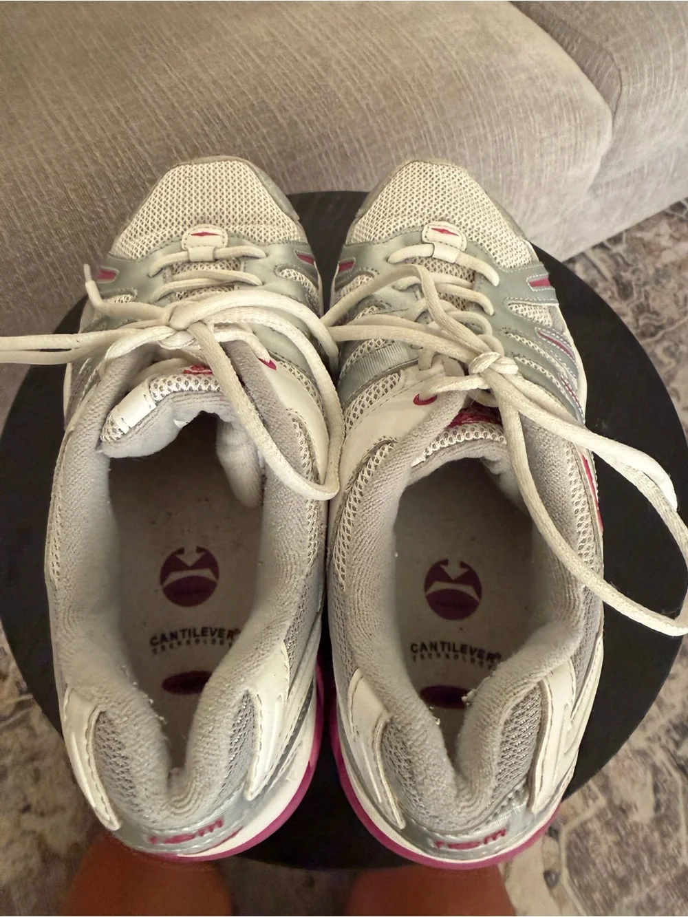 Avia Women's Silver and Pink Athletic Sneakers SZ 8.5